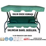 Vip Home Concept Luks Duck Vip Salincak Minder Seti 3 Kisilik 10 Cm Sungerli Tenteli-Yesıl-Salincak Minderi