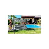 Vip Home Concept Market Urunleri 3 Kisilik Salincak Minderi Sungersiz Kilifi Yesil Beyaz Bahce Minderi