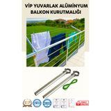 Vip Home Concept Market Ürünleri Alüminyum Balkon Çamaşır Askılığı Yuvarlak Korkuluklar Için (ÇAMAŞIR IPİ HEDİYELİ)-VIP