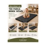 Vip Home Concept Market Ürünleri Çocuk Yatağı Sünger Yer Yatağı Oyun Minderi Bebek Yatağı 60x120x6 cm-KARAÇATI