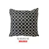 Vip Home Concept Market Ürünleri Kırlent Yastık Dolgulu Fermuarlı Vip Yastık 1 Adet-43X43 Cm(Karaçatı)