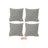 Vip Home Concept Market Urunleri Kirlent Yastik Dolgulu Fermuarli Vip Yastik 4 Adet-43X43 Cm(Hipnoz)