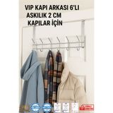 Vip Home Concept Market Ürünleri Krom Kapı Arkası Askısı DAR-1 ADET-12 Kanca Amerikan Kapı Askılığı VIP-2 CM KAPILAR İÇİN