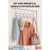 Vip Home Concept Market Ürünleri Krom Kapı Arkası Askısı GENİŞ-2 ADET-12 Kanca Amerikan Kapı Askılığı VIP-5 CM KAPILAR İÇİN