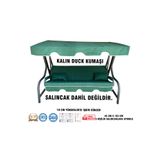 Vip Home Concept Market Ürünleri Lüks Duck Vip Salıncak Minder Seti 3 Kişilik 10 Cm Süngerli Tenteli-Yeşil-Salıncak Minderi