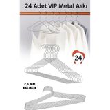 Vip Home Concept Market Ürünleri Metal Elbise Kıyafet Askısı,24 ADET, Giysi Askısı,Pantolon Askısı Tel Askı VIP