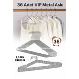 Vip Home Concept Market Ürünleri Metal Elbise Kıyafet Askısı,36 ADET, Giysi Askısı,Pantolon Askısı Tel Askı VIP
