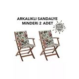 Vip Home Concept Market Urunleri Sandalye Minderi 2 Adet Arkalikli Buyuk Fermuarli Yikanabilir Ingiliz Gulu