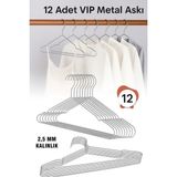 Vip Home Concept Metal Elbise Kıyafet Askısı, 12 Adet ,giysi Askısı,pantolon Askısı Tel Askı Vıp