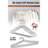 Vip Home Concept Metal Elbise Kıyafet Askısı,48 Adet,giysi Askısı,pantolon Askısı Tel Askı Vıp