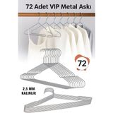 Vip Home Concept Metal Elbise Kıyafet Askısı,72 Adet, Giysi Askısı,pantolon Askısı Tel Askı Vıp