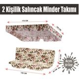 Vip Home Concept Salıncak Minder Takımı(Süngerli)2 Kişilik Salıncak Minder Tente-Ingiliz Gülü