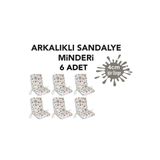 Vip Home Concept Sandalye Minderi Arkalıklı Büyük Fermuarlı 6 Adet