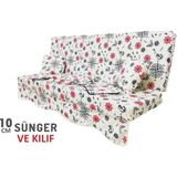Vip Home Concept Süngerli Salıncak Minderi Kılıfı 3 Kişilik Kılıf Çapa Bahçe Minderi