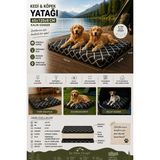 Vip Home Concept Xl Büyük Irk Köpek Yatağı Süngerli Fermuarlı Yıkanabilir Kılıflı Köpek Minderi 65X120X8 Cm-Karaçatı - Siyah - 120 cm