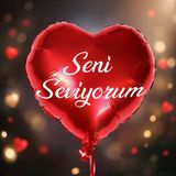 VIP KALİTE 16 ADET 70 CM BÜYÜK BOY SENİ SEVİYORUM KIRMIZI KALPLİ FOLYO BALON METALİK KALPLİ BALON