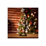 Vip Kalite 20 Cm Metal Kristal Sarkitli Yilbaşi Ağaci Gün Işiği Led Işikli Noel Ağaci Gold Çam Ağaci Altın
