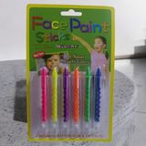 Vıp Kalite Palyaço Yüz Boyası 6 Lı Kalem Yüz Boyama Seti Face Paint Sticks Neon Bright Colors