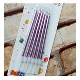 VIP KALİTE PARLAK METALİK PEMBE PASTA MUMU 6 ADET PEMBE DOĞUM GÜNÜ MUMU DECOR PİNK BIRTHDAY CANDLE