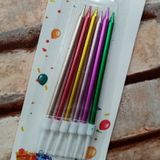 VIP KALİTE PARLAK METALİK RENKLİ PASTA MUMU 6 ADET RENKLİ DOĞUM GÜNÜ MUMU DECOR MULTİ COLOR BIRTHDAY CANDLE