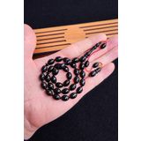 Vip Kehribar 8x12 mm Siyah Fatih Erbabacan Usta İşçilikli Zar Kehribar Tesbih