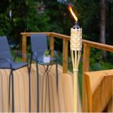 Vıp Qualıty 50Pcs 90 Cm Bamboo Torch 50 Adet 90 Cm Bambu Mesale Bahce Aydınlatma Toptan Bambu Mesale