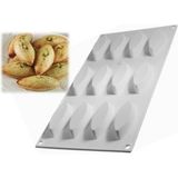 VİP Silikon Kek Kalıbı 12 Li Küçük Mekik 30X17,5 cm