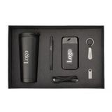 Vip Siyah Hediye Seti / Termos, Kalem, Powerbank, Anahtarlık Ve Usb Bellek