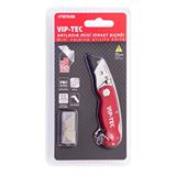 VIP-TEC Vip-tec Katlanır Mini Maket Bıçağı- Vt875158 5 Adet Yedekli Kırmızı