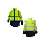 VIP YEŞİL-LACİVERT 2XL FOSFORLU KAPŞONLU MONT- PARKA HIRD-550248 2XL
