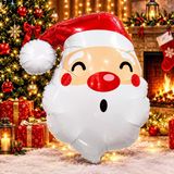 Vıp Yüksek Kalite Dev 85 Cm Noel Baba Folyo Balon Yılbaşı Ağacı Balonu Noel Baba Yılbaşı Balonu 85Cm
