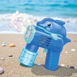 VIP YÜKSEK KALİTE IŞIKLI MAVİ SEVİMLİ YUNUS KÖPÜK TABANCASI DOLPHIN BUBBLES GUN BALONCUK TABANCASI