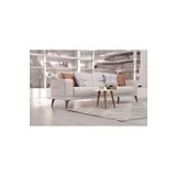 Vipa Home Vipa Vegas Üçlü Koltuk, Şık Ve Rahat İskandinav Tasarım, Salon Ve Oturma Odası İçin, Krem