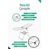 Vipaş Pera Kalın Borulu Gri Çamaşır Kurutmalığı - Gri