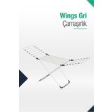 Vipaş Wings Kalın Borulu Kanatlı Kurutmalık-gri