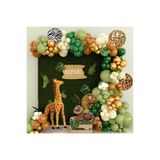 VipDeluXe parti balon seti - 127 adet Orman Safari Parti Süslemeleri