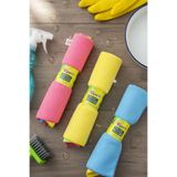 VİPEX Mikrofiber Temizlik Bezi Seti, 3 Paket, 4'lü Dürüm, Renkli, Endüstriyel, 30x30 cm, 12 Adet
