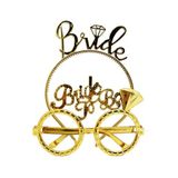 Vipfoni Bride Yazılı Taç Ve Bride To Be Yazılı Gözlük Seti