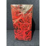 Vipfoni Gül Desenli Karton Çanta 50 Li 11X11 cm - Kırmızı