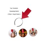 Vipfoni Kişiselleştirilebilir Ok Taç – Üzerine Yazı Yazılabilen Parti Tacı Kırmızı