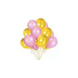 Vipfoni Metalik Balon Sarı - Pembe 10 Adet