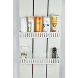 vipgross 2'Lİ BANYO ORGANİZER RAF -MUTFAK VE BANYO DÜZENLEYİCİ RAF - BEYAZ (30 CM X 7,5 CM)