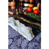 Vipgross Temperli Cam Kesim Tahtası 25 * 35 Gold Mermer, Çizilmez, Isıya Dayanıklı, Kırılmaz, Kaymaz Cam Kesme Tahtası