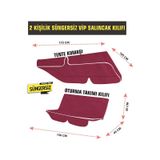Viphomeconcept Gölgelikli 2 Kişilik Salıncak Minder Kılıfı (Süngersiz) Bordo