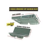 Viphomeconcept Gölgelikli 2 Kişilik Salıncak Minder Kılıfı (Süngersiz) Yeşil-Byz Yeşil