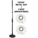 Vipix Tüm Temizlik Seti Kovalarına Uyumlu Metal Yedek Sap 2 Mop (Parex,Vileda Vb. Kovalara Uyumlu)