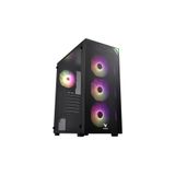 Vira VENTO VG4200S Mid Tower, 750W 80+ Siyah, Temperli Cam, RGB, ATX GAMING KASA