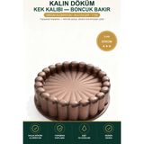 Viracasa Kalın Döküm Kek Kalıbı Boncuk Kenar Bakır 25,5 cm Çap Yapışmaz Bundt Pasta Kalıbı - Boncuk Kenar Bakır — 25,5 cm
