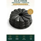 Viracasa Kalın Döküm Kek Kalıbı Papatya Siyah 25 cm Çap Yapışmaz Bundt Pasta Kalıbı - Papatya Siyah — 25 cm