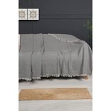 Virdis Home Pamuklu Koltuk Örtüsü 170X210 cm Tekli&üçlü Koltuk,çekyat ve Berjer Için Şık Desenli Yıkanabilir|antrasit - 170 x 210 cm